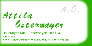 attila ostermayer business card